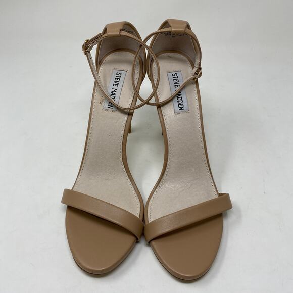 Steve Madden Stecy Women's Size 10 Nude High Heel Sandals Ankle Strap Open Toe - Picture 3 of 6